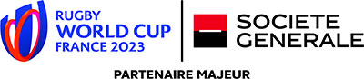 Logo Societe Generale and Rugby world cup 2023, worldwide partner